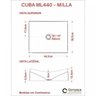 Kit Cuba Ml44 com Torneira Link 1062 Metal e Válvula 1 Pol. com Sifão Pvc e Flexível Compace - 8
