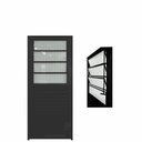 Ver imagem 2 de Porta Basculante Aluminio Preto 2.10 X 0.80 Lado Direito- Hale