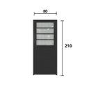 Ver imagem 4 de Porta Basculante Aluminio Preto 2.10 X 0.80 Lado Direito- Hale