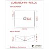 Kit Cuba Ml44 com Torneira Link 1062 Metal e Válvula 1 Pol. com Sifão Pvc e Flexível Compace - 8