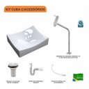 Ver imagem 3 de Kit Cuba Ml44 com Torneira Link 1062 Metal e Válvula 1 Pol. com Sifão Pvc e Flexível Compace