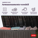 Ver imagem 3 de 2 Caixas Grandes Organizadoras 270 Litros Baú com Tampa Armazenamento Multiuso Marvel Keter Marrom