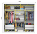 Ver imagem 2 de Guarda Roupa Casal com Espelho 3 Portas Espelhadas 4 Gavetas 186cm Isabela Branco - Carioca Móveis