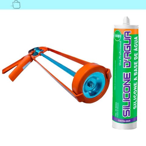 Silicone Cinza 450g Selante Acrílico Base DÁgua C/Aplicador