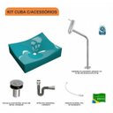 Ver imagem 3 de Kit Cuba Ml44 com Torneira Link 1062 Metal e Válvula Click 1"b Pol.com Sifão Cromado e Flexível Comp