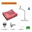 Ver imagem 3 de Kit Cuba Ml44 com Torneira Link 1062 Metal e Válvula Click 1"b Pol.com Sifão Cromado e Flexível Comp