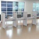 Ver imagem 3 de Mesa de Atendimento 3 Lugar Iron Cinza