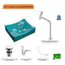Ver imagem 3 de Kit Cuba Ml44 com Torneira Link 1062 Metal e Válvula Click 1"g Pol. com Sifão Pvc e Flexível Compace