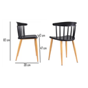 Ver imagem 3 de Kit 4 Cadeiras Decorativas Maisa Cor Preta Bering