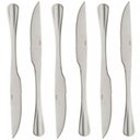 Ver imagem 3 de Jogo 6 Facas de Churrasco Inox 23cm Positano Lyor Serrilhada Cortar Carne Mesa Posta