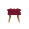 Kit 02 Poltronas Decorativas + 01 Puff para Apoio Dos Pés Cor:marsala - 6