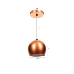 Lustre Pendente Bolinha Cobre Lustre Sala Quarto Balcões - 1