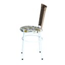 Ver imagem 4 de 6 Cadeiras para Mesa Branca Hawai Avelã Assento Floral:floral Orquídea
