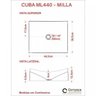 Kit Cuba Ml44 com Torneira Link 1062 Metal e Válvula Click 1"g Pol. com Sifão Pvc e Flexível Compace - 8