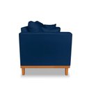 Ver imagem 4 de Sofá Namoradeira Viena 02 Lugares Com Almofadas Decorativa Suede Azul - Madeira Prima Deccor