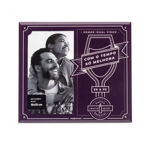 PORTA RETRATO AMOR MELHORA COM O TEMPO DIA DOS NAMORADOS Imaginarium