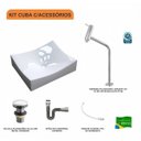Ver imagem 3 de Kit Cuba Ml44 com Torneira Link 1062 Metal e Válvula Click 1"g Pol. com Sifão Cromado e Flexível com