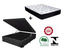 Ver imagem 1 de Cama Box Baú Casal Suede Preto + Colchão Casal Espuma D33 Com EPS 28x138x188