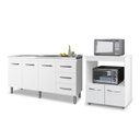 Ver imagem 1 de Kit Balcão Diana para Pia 150cm e Balcão Multiuso Angela para Microondas