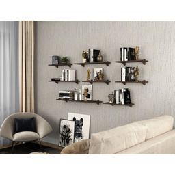 Prateleira Essencial Madeira C/ Suporte 44,50 X 19,5cm - 2