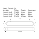 Ver imagem 3 de Puxador Elemento Dourado Fosco Tamanho P Zen Design