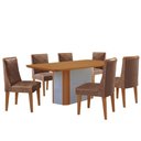 Ver imagem 2 de Mesa de Jantar Isadora Tampo Mdf 6 Cadeiras Isadora Moderna Tork Naturale
