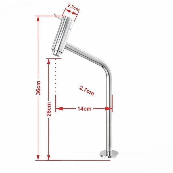 Kit Cuba ML44 com Torneira Link 1062 Metal e Válvula Click 1"G Pol. com Sifão PVC e Flexível Compace - 7