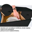 Ver imagem 7 de Aparador Buffet Ditália 2 Gavetas 2 Portas Branco Preto
