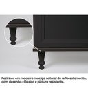 Ver imagem 6 de Aparador Buffet Ditália 2 Gavetas 2 Portas Branco Preto