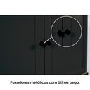 Ver imagem 5 de Aparador Buffet Ditália 2 Gavetas 2 Portas Branco Preto