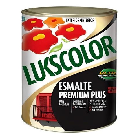 Tinta Esmalte Sintetico Brilhante 900ml Lukscolor Cores - Amarelo