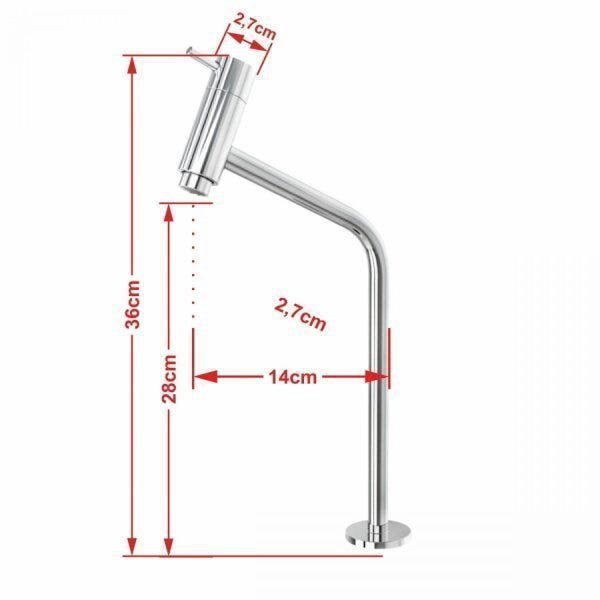 Kit Cuba ML44 com Torneira Link 1062 Metal e Válvula Click 1"G Pol. com Sifão PVC e Flexível Compace - 7
