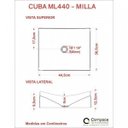 Ver imagem 6 de Kit Cuba Ml44 com Torneira Link 1062 Metal e Válvula Click 1"g Pol. Compace