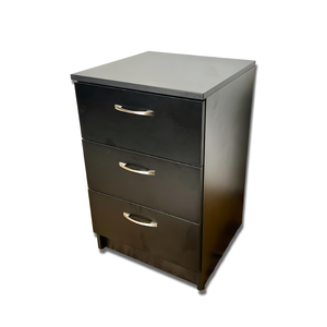 Gaveteiro 3 Gavetas Mdf com 1 Compartimento Secreto, Gaveta Secreta - Preto