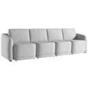 Ver imagem 1 de Sofá Cama para Sala de Estar 5 Lugares 436cm Montserrat K01 Veludo Cinza - Lyam Decor