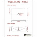 Ver imagem 6 de Kit Cuba Ml44 com Torneira Link 1062 Metal e Válvula Click 1"g Pol. Compace