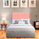 Ver imagem 2 de Cabeceira Estofada para Cama de Casal 140 Athena Suede