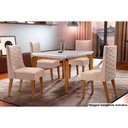 Ver imagem 1 de Mesa Sala Londrina 120 + 4 Cad Dafne Capuccino Rufato