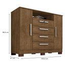 Ver imagem 5 de Guarda Roupa Solteiro Modena 4 Portas com Cômoda Madri Malbec – Incorplac