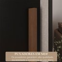 Ver imagem 5 de Guarda-roupa Casal Tower 3 Portas 6 Gavetas com Espelho Preto - Pnr Móveis