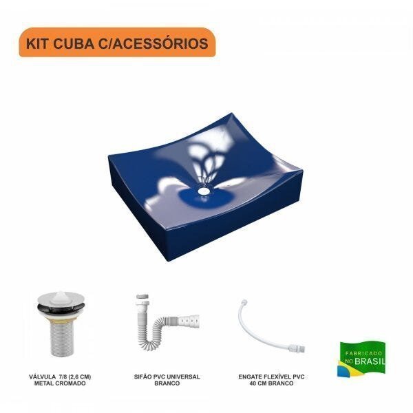 Kit Cuba ML44 com Válvula 1 Pol. com Sifão PVC e Flexível Compace - 3