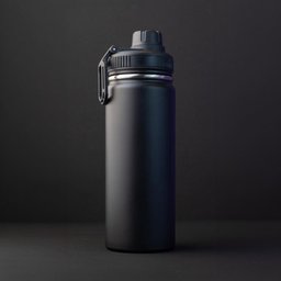 Garrafa com Alça e Bico 780ml em Aço Inox Preta - 3
