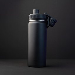 Garrafa com Alça e Bico 780ml em Aço Inox Preta - 1