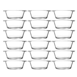Jogo 18 Petisqueiras Redonda Vidro Casual 100ml Class Home - 1