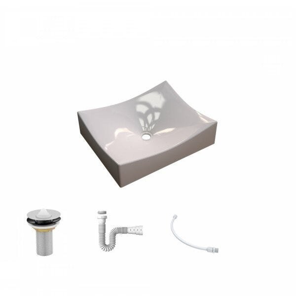 Kit Cuba ML44 com Válvula 1 Pol. com Sifão PVC e Flexível Compace - 2