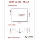 Ver imagem 7 de Kit Cuba Ml44 com Válvula 1 Pol. com Sifão Pvc e Flexível Compace