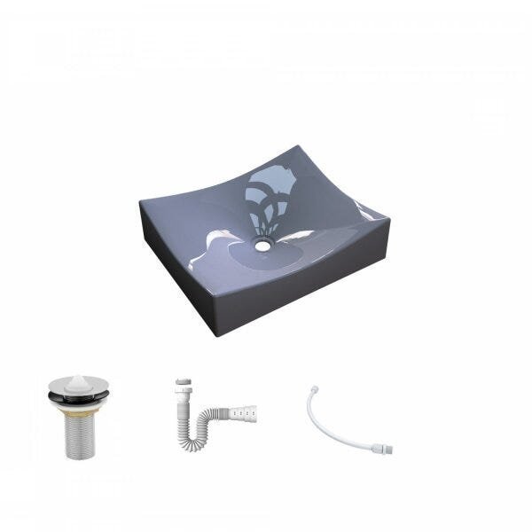 Kit Cuba ML44 com Válvula 1 Pol. com Sifão PVC e Flexível Compace - 2