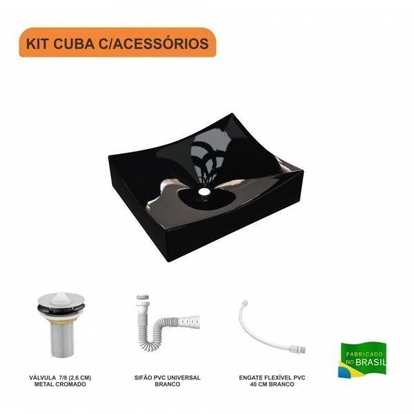 Kit Cuba ML44 com Válvula 1 Pol. com Sifão PVC e Flexível Compace - 3