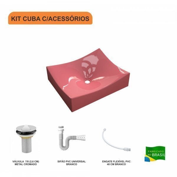 Kit Cuba ML44 com Válvula 1 Pol. com Sifão PVC e Flexível Compace - 3