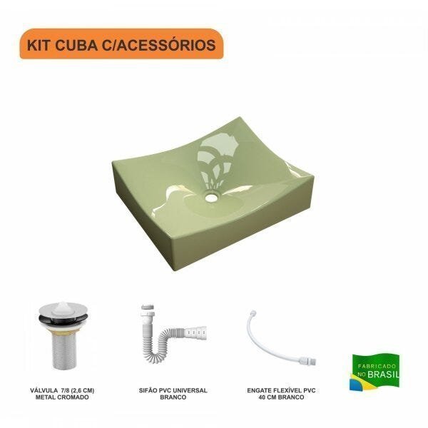 Kit Cuba ML44 com Válvula 1 Pol. com Sifão PVC e Flexível Compace - 3